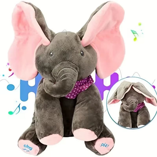 Animated Elephant Toys Plush Singing Elephant with Ears Moving Electric Plush Toy Cute Elephant Stuffed Animal Toy for Baby Gift